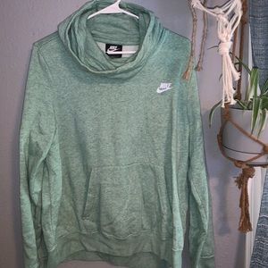 Green Nike Cowl Neck Hoodie